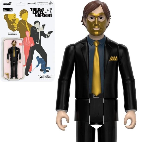 Goldenface Threat Level Midnight The Office Super7 Reaction Figure - Picture 1 of 6